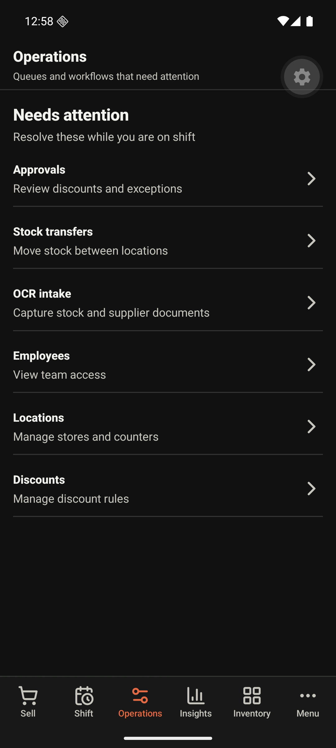 Android operations queue