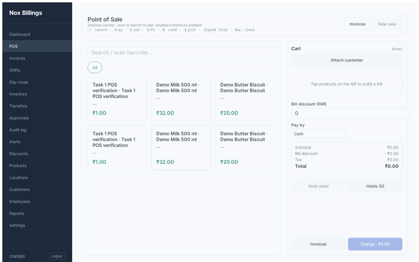 Nox Billings web point of sale