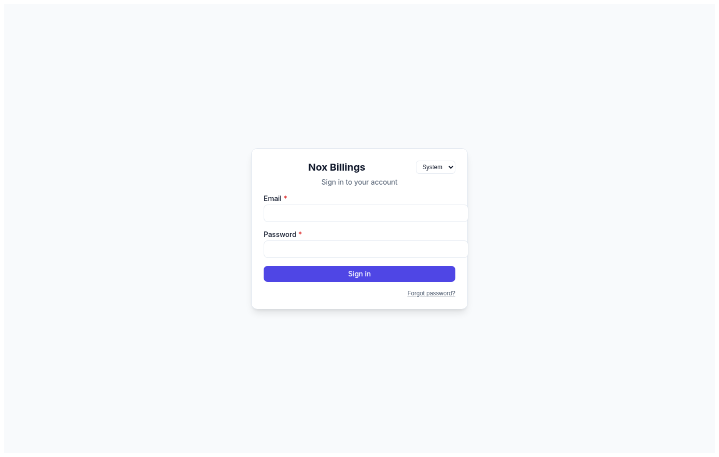 Web login